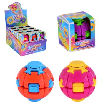 SPIN & POP FIDGET СПИНЪР ТОПКА - SPIN SHIFT BALL - В ДИСПЛЕЙ (24 бр.)