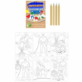 ЕКОЛОГИЧЕН КОМПЛЕКТ ЗА РИСУВАНЕ СУПЕРГЕРОЙ (25 броя)