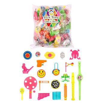 МИКС ПАКЕТ С ДРЕБНИ ИГРАЧКИ ЗА ПОДАРЪЦИ (100 бр.)