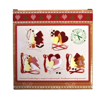 DIY Комплект от 5 части за Коледни играчки - Модел 2 (6 бр.)
