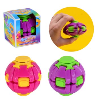 SPIN & POP FIDGET СПИНЪР ТОПКА - SPIN SHIFT BALL - В ДИСПЛЕЙ (24 бр.)