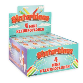 Цветни моливи Свети Николай (Sinterklaas) 4 части в дисплей (120 бр.)