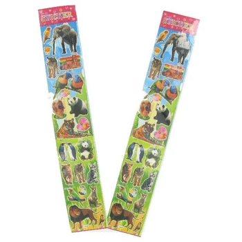 ЛИСТ СЪС СТИКЕРИ - ДИВИ ЖИВОТНИ (50 бр.)