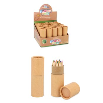 12x Цветни Моливи в Тубус: Модел: Eco Friendly - В Дисплей (20 бр.)