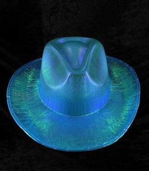 КАУБОЙСКА БЛЕСТЯЩА ШАПКА - СИНЯ (6 бр.)