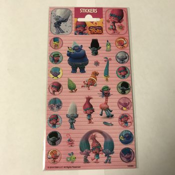Лист със Стикери TROLLS - 20 x 10 см (10 бр.)