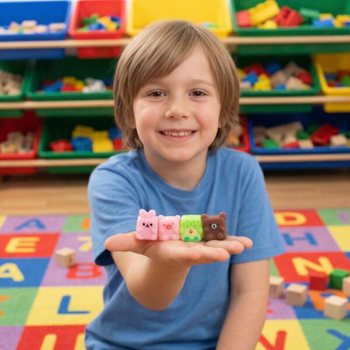 Скуиши за томбола Cube Animals в дисплей (96 бр.)