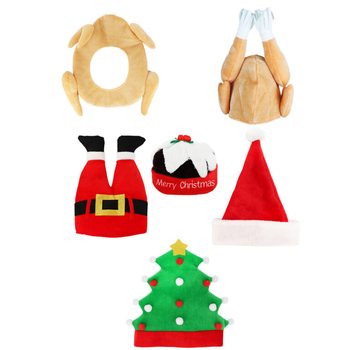 МИКС ЛУКСОЗНИ ЗАБАВНИ КОЛЕДНИ ШАПКИ - XMAS CAPS (6 бр.)