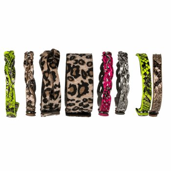 **МЕГА ЕВТИНО** КОМПЛЕКТЕН ВЪРТЯЩ СЕ СТЕНД С БИЖУТА И АКСЕСОАРИ ANIMAL PRINT (180 бр.)