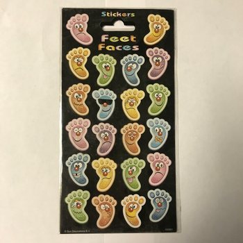 СТИКЕРИ: Vrolijke Voeten / Feet Faces, 20 x 10 см (10 бр.)