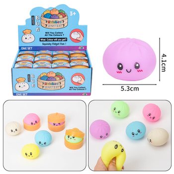 RAGE - Squishy Bun Dumplings МАЛЪК (5.3x5.3x4.1 см) - Viral 2026 Fidget Toy (24 бр.)