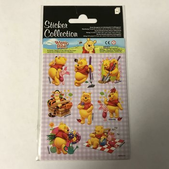 Лист със стикери: Disney Мечо Пух, 16 x 9 см (10 бр.)