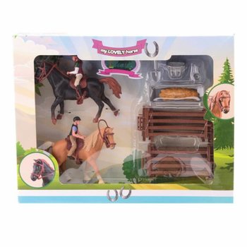 MY LOVELY HORSE - XL - 2x ИГРАЧКА КОН С ГОЛЯМА КОНЮШНЯ - В ПОДАРЪЧНА КУТИЯ (1 бр.)
