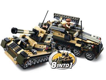 Sluban Военен танк или бронетранспортьор APC 8-в-1 M38-B0587 (1 дисплей / 8 броя)