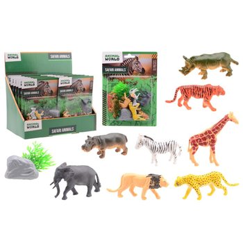 ANIMAL WORLD - КОМПЛЕКТ ИГРАЧКИ САФАРИ ЖИВОТНИ 10 ЧАСТИ НА КАРТА - В ДИСПЛЕЙ (12 бр.)