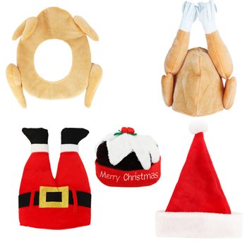 МИКС ЛУКСОЗНИ ЗАБАВНИ КОЛЕДНИ ШАПКИ - XMAS CAPS (6 бр.)