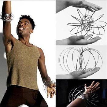 Magic Rings / Flow Rings - Кинетичен 3D Магически Пръстен - СРЕБРИСТ | В КУТИЯ (10 бр.)