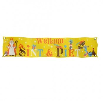 БАНЕР ЗА ДОБРЕ ДОШЛИ SINTERKLAAS & PIET XXL 300 X 60 CM (7 бр.)