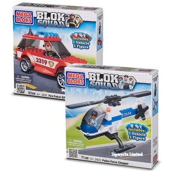 MEGA BLOKS - ПОЖАРЕН SUV И ПОЛИЦЕЙСКИ ВЕРТОЛЕТ (2 бр.)