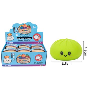 RAGE - Скуиши Кнедли Squishy Bun ГОЛЕМИ (8.5 x 8.5 x 4.8 см) - Вирална Фиджет Играчка 2026 (12 бр.)