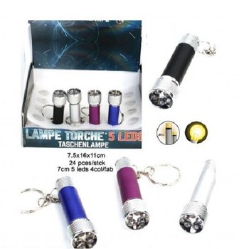 Фенерче 5 LED Ключодържател в Дисплей (24 бр.)