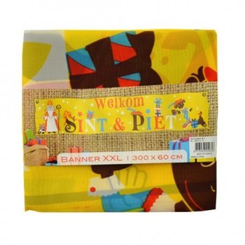 БАНЕР ЗА ДОБРЕ ДОШЛИ SINTERKLAAS & PIET XXL 300 X 60 CM (7 бр.)