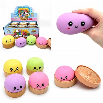 RAGE - Squishy Bun Dumplings ГОЛЯМ (Размери 8.5 x 8.5 x 4.8 См) - Вирусна Fidget Играчка 2026 (12 бр.)
