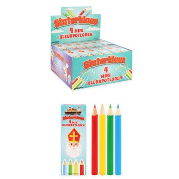 Цветни моливи Свети Николай (Sinterklaas) 4 части в дисплей (120 бр.)