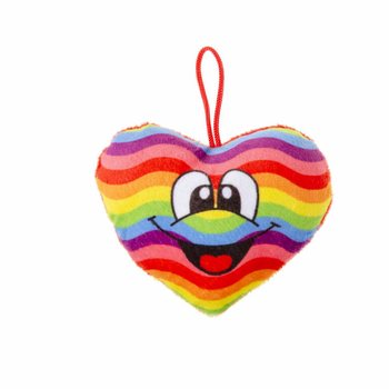 ПЛЮШЕНО СЪРЦЕ ДЪГА СЪС SMILEY ЛИЦЕ (24 бр)