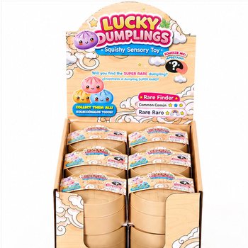 RAGE - LUCKY DUMPLINGS - Скуиши Кнедли Squishy Bun Dumplings ГОЛЕМИ Разм. 8.5 x 8.5 x 4.8 см - В ДИСПЛЕЙ (12 бр.)