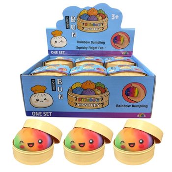 RAGE - RAINBOW Squishy Bun Dumplings ГОЛЕМИ (8.5 x 8.5 x 4.8 Cm) - Вирална Играчка 2026 (12 бр.)