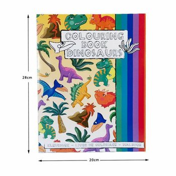 Книга за Оцветяване Динозаври A4, 21x28 см, със Стикери (12 бр.)
