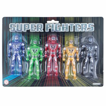 SUPER FIGHTERS - 5 Екшън Фигури на Карта (6 бр.)