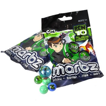 Стъклени топчета Ben 10 в торбичка - 5 броя (15 комплекта)