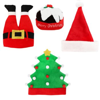 МИКС ЛУКСОЗНИ ЗАБАВНИ КОЛЕДНИ ШАПКИ - XMAS CAPS (6 бр.)