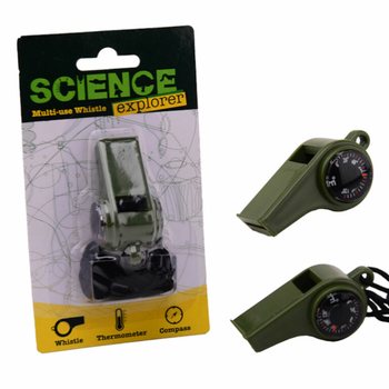Science Explorer Свирка за Оцеляване с Компас и Термометър (24 бр.)