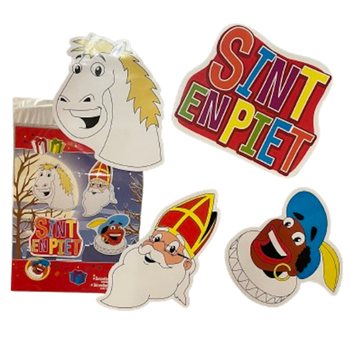 SINTERKLAAS SINT & PIET - ДВУСТРАННИ ДЕКОРАТИВНИ ТАБЕЛИ, КОМПЛЕКТ ОТ 4 ЧАСТИ (6 бр.)