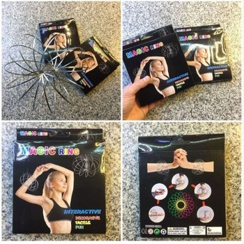 Magic Rings / Flow Rings - Кинетичен 3D Магически Пръстен - СРЕБРИСТ | В КУТИЯ (10 бр.)