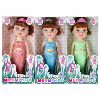 Сладка кукла русалка в кутия с прозорче, 18 см (12 бр.)