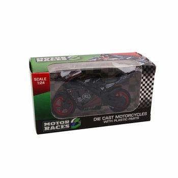МОТОЦИКЛЕТ SUPER SPORT DIE CAST, МАЩАБ 1:24 В ДИСПЛЕЙ (24 бр.)