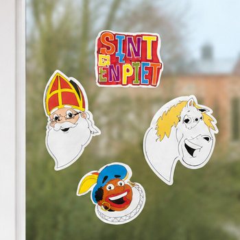 SINTERKLAAS SINT & PIET - ДВУСТРАННИ ДЕКОРАТИВНИ ТАБЕЛИ, КОМПЛЕКТ ОТ 4 ЧАСТИ (6 бр.)