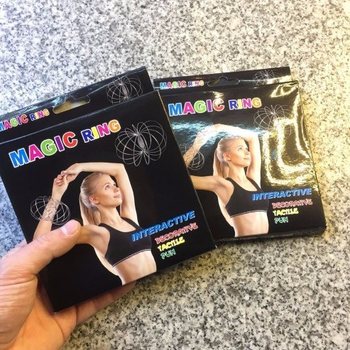 Magic Rings / Flow Rings - Кинетичен 3D Магически Пръстен - СРЕБРИСТ | В КУТИЯ (10 бр.)