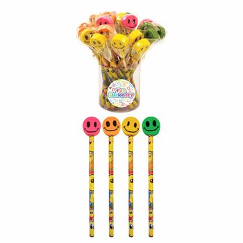 Весели моливи Smiley с гума (24 броя)