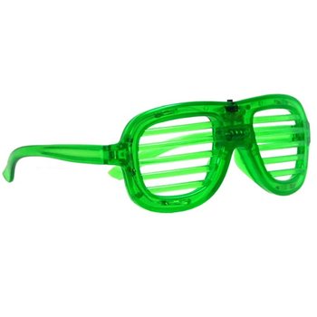 ОЧИЛА SHUTTER SHADES С LED СВЕТЛИНА - ЦВЯТ: ЗЕЛЕН (12 бр.)