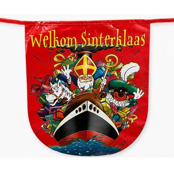 SINTERKLAAS - ГИРЛЯНД С ФЛАГЧЕТА &bdquo;WELKOM SINTERKLAAS&rdquo; - ДЪЛЖИНА: 10 Метра (6 бр.)