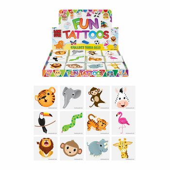 FUN TATTOO - ДЖУНГЛА ЖИВОТНИ - ДИСПЛЕЙ (48x12 броя)