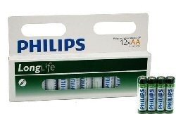 12x БАТЕРИИ "PHILIPS - SUPER HEAVY DUTY" AA - LONGLIFE (12 бр. Блистер)