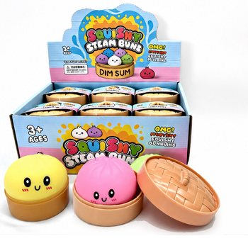 RAGE - Squishy Bun Dumplings ГОЛЯМ (Размери 8.5 x 8.5 x 4.8 См) - Вирусна Fidget Играчка 2026 (12 бр.)