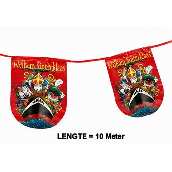 SINTERKLAAS - ГИРЛЯНД С ФЛАГЧЕТА &bdquo;WELKOM SINTERKLAAS&rdquo; - ДЪЛЖИНА: 10 Метра (6 бр.)