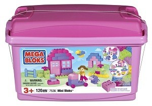 MEGABLOKS MINI BLOKS TUB РОЗОВ - 7536